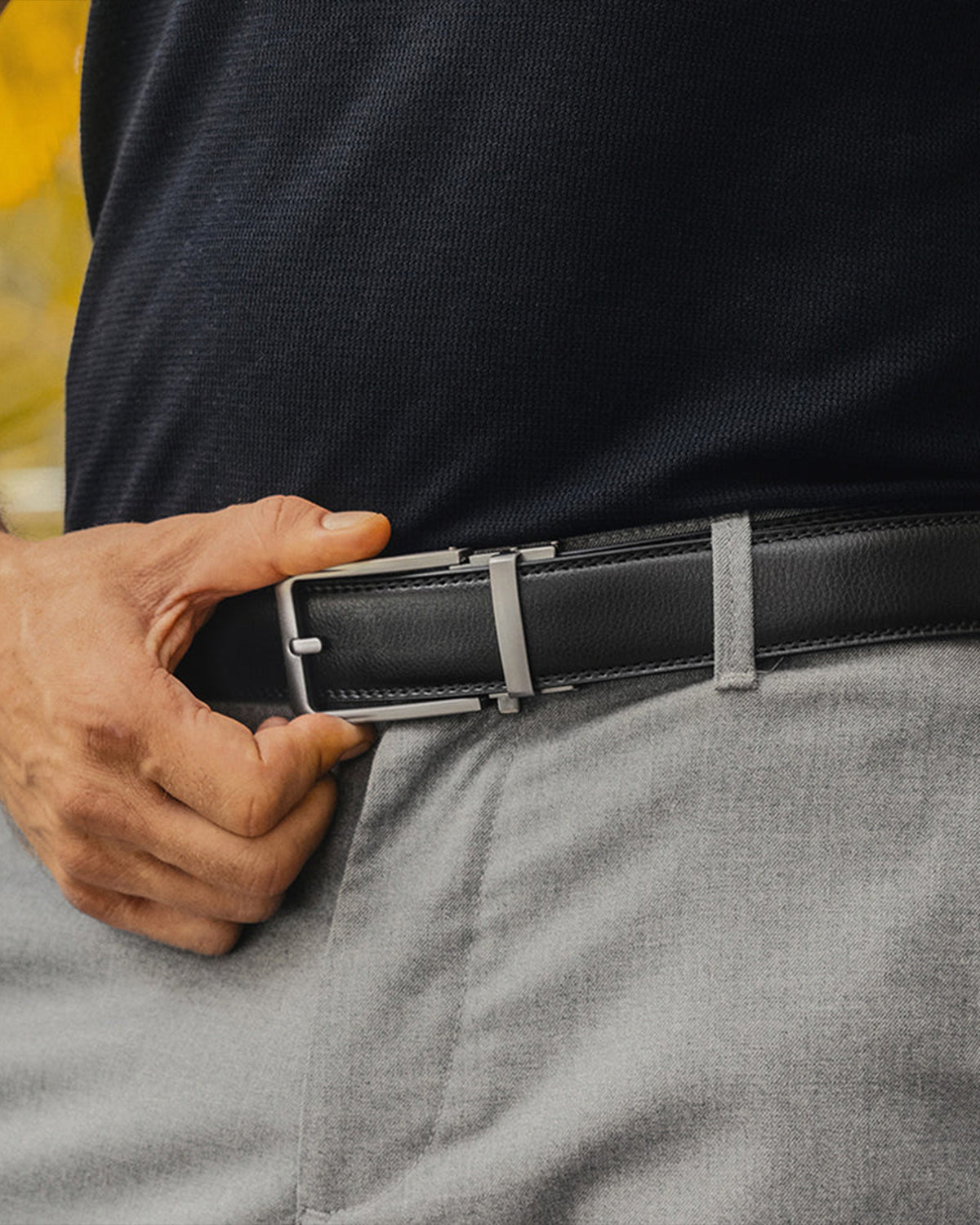 Cinto de couro ajustável