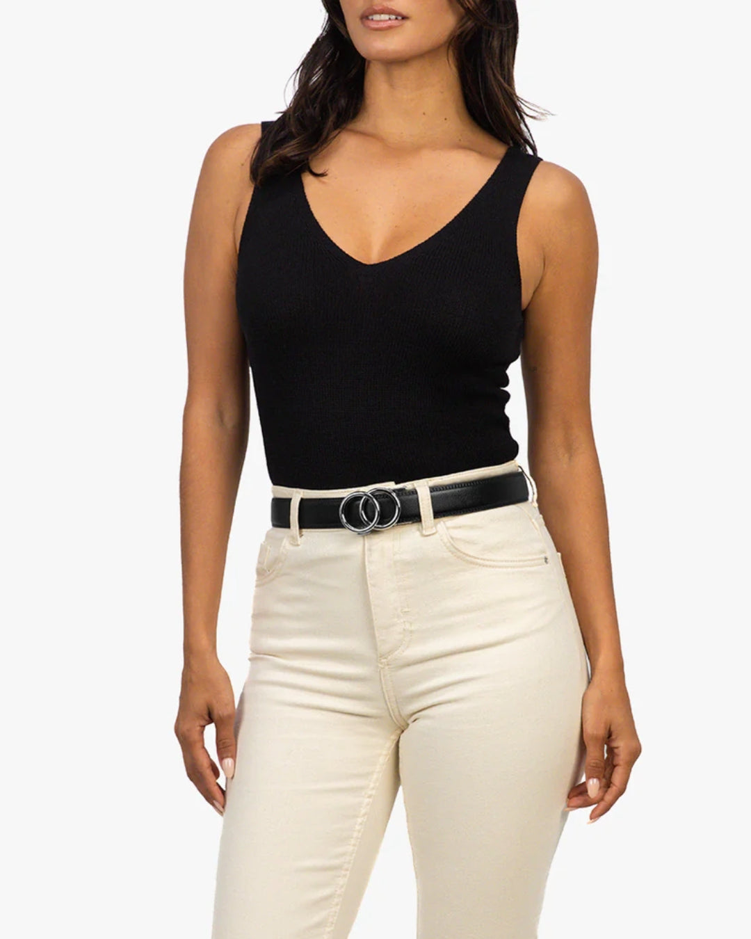 Cinto de couro sem furos ajustável