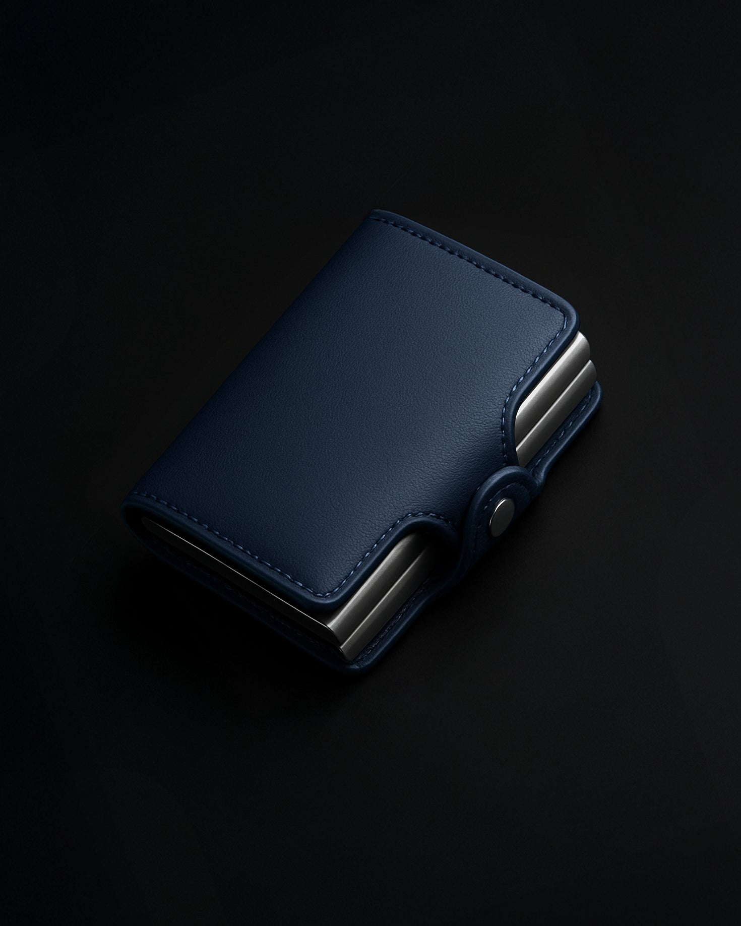 Carteira fina anti-RFID com gancho