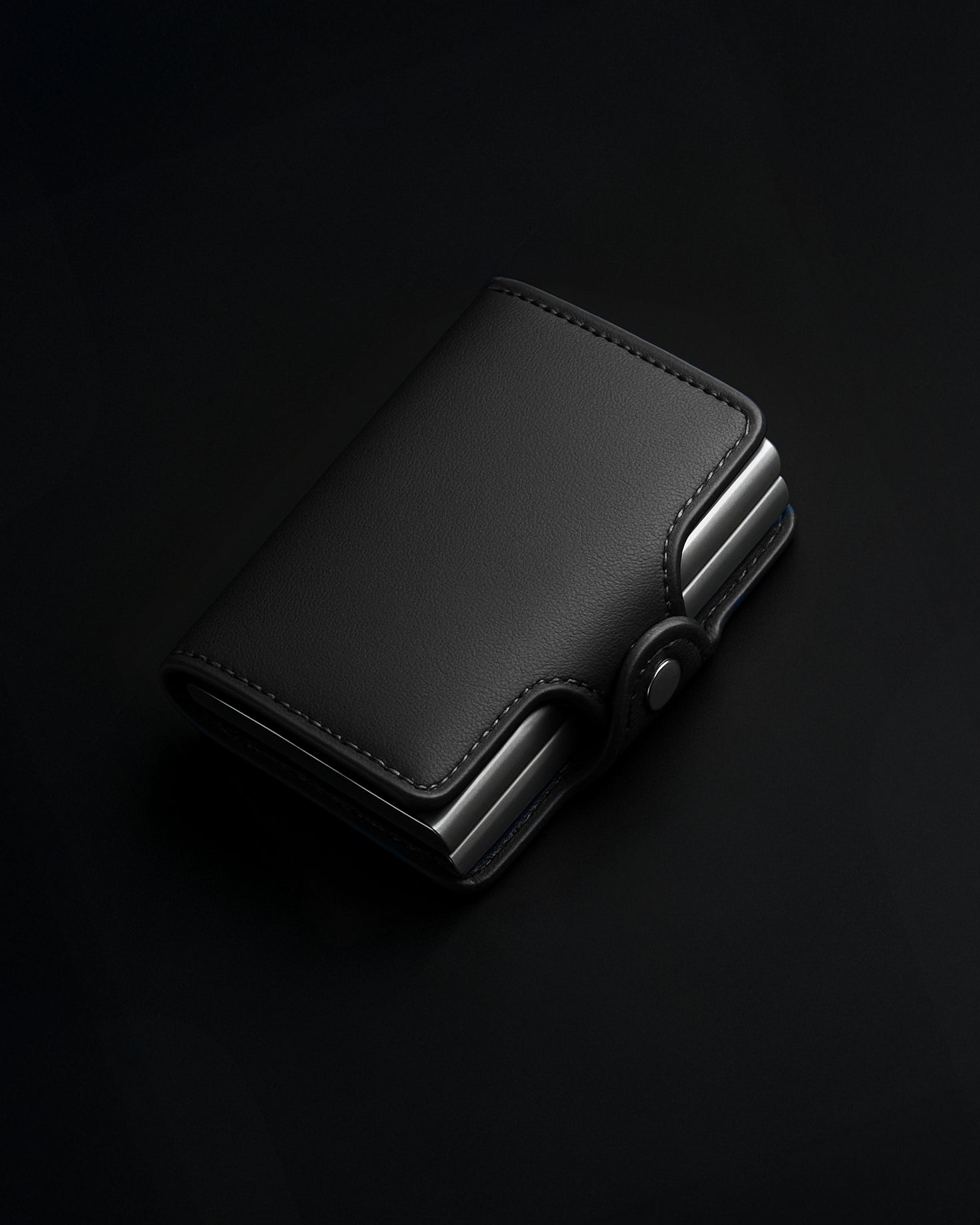 Carteira fina anti-RFID com gancho